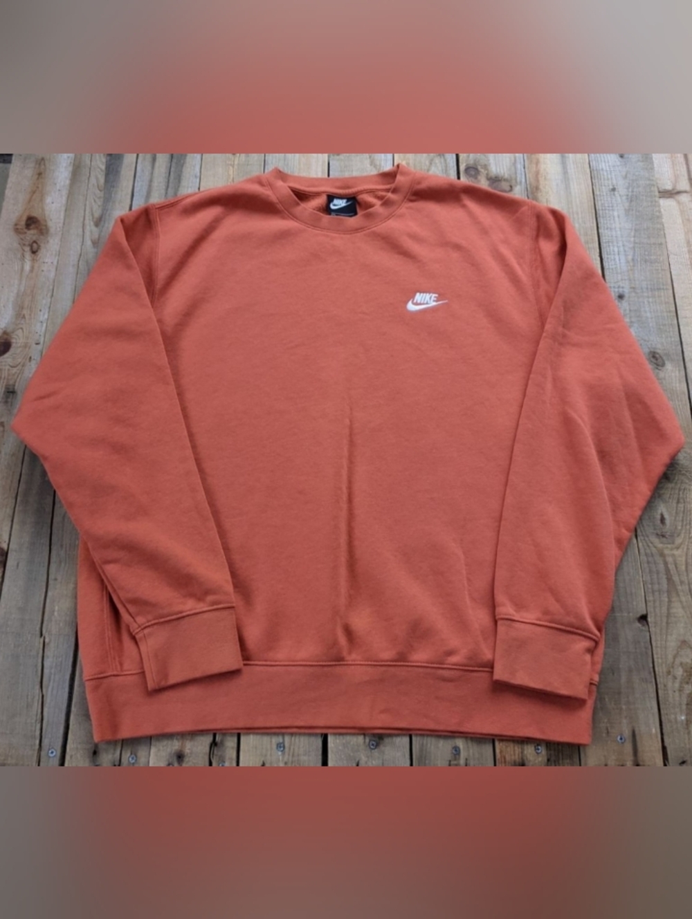 2000's Nike burnt orange blank sweatshirt  men's size XL